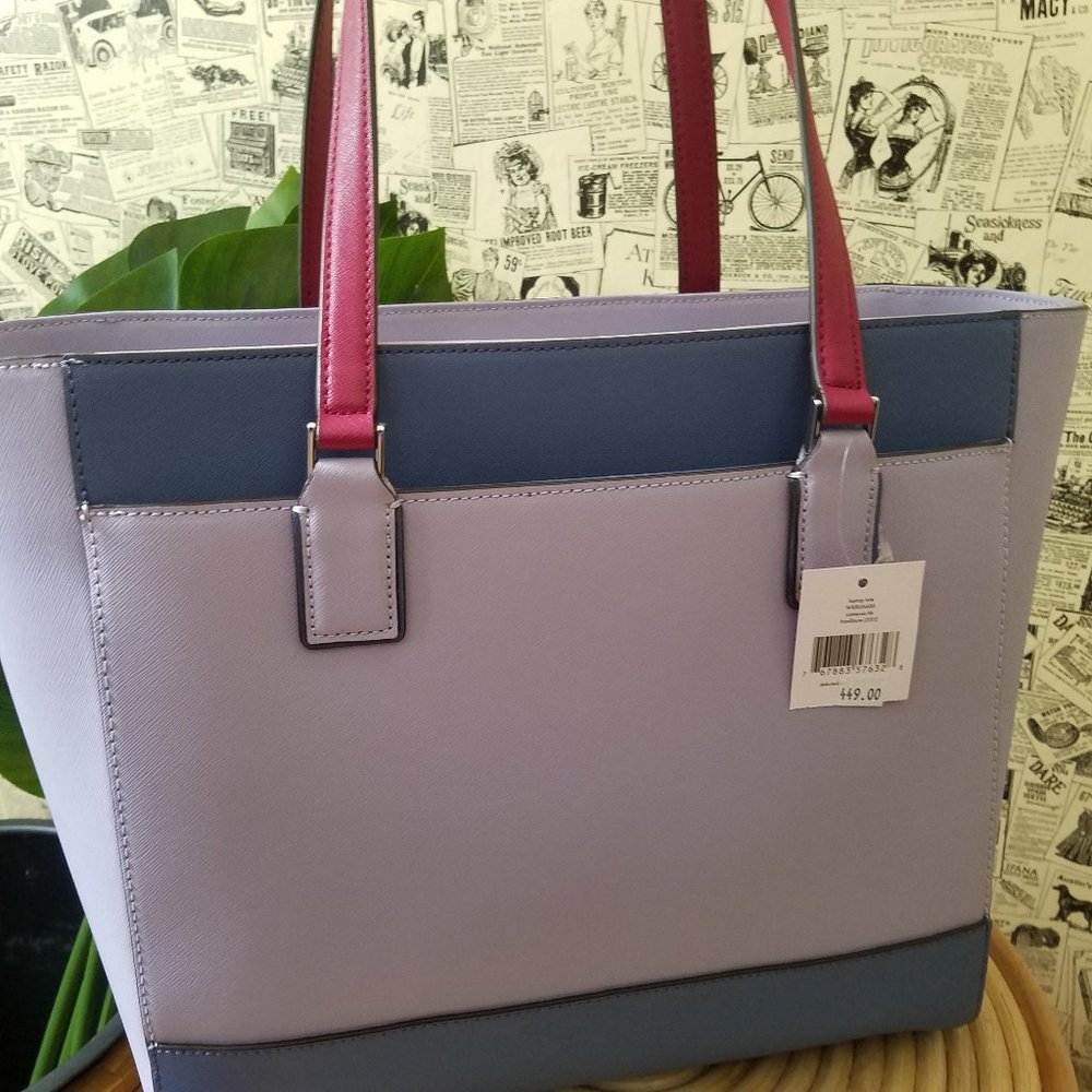 Kate Spade Cameron Laptop Tote Frozen Lilac Lavend - Picture 7 of 12